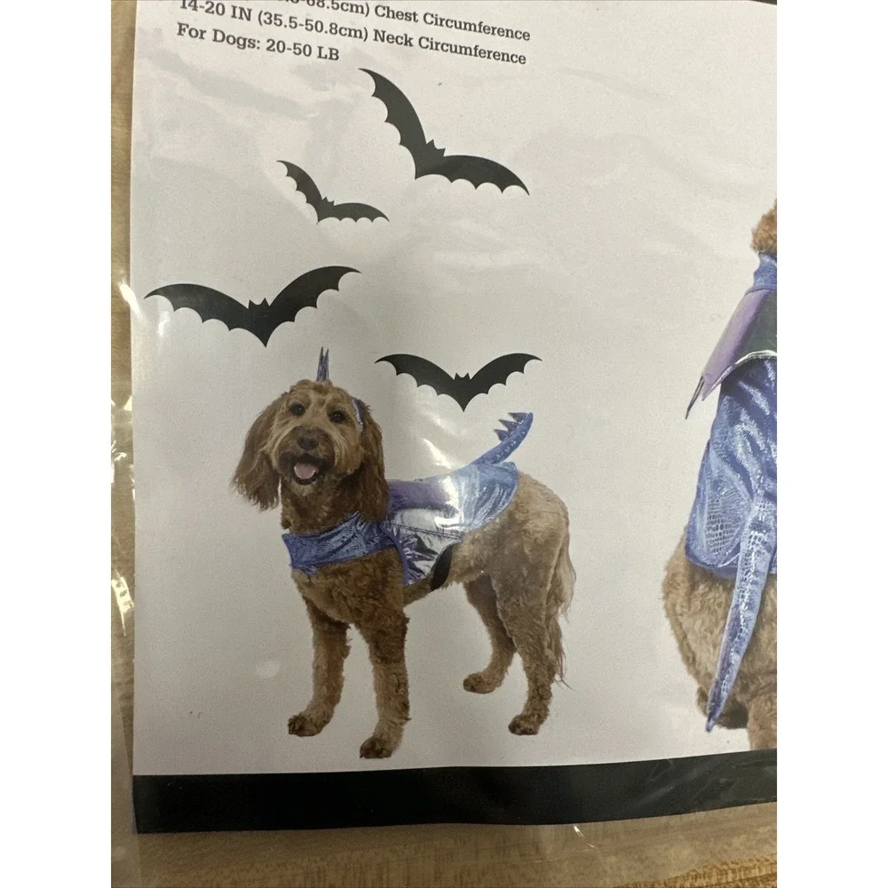 Dog Costume Dragon Vibrant Life Halloween Dog Costume Size Med 20-50 Lbs NEW